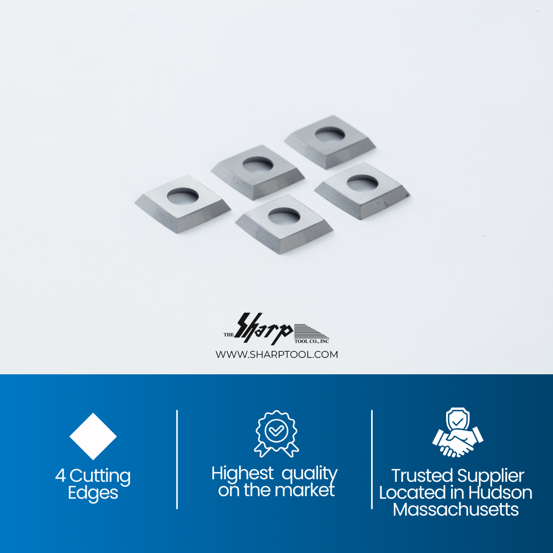 Carbide Insert Knife 15mm x 15mm x 2.5mm 4 Radius Corners -BOX OF 10