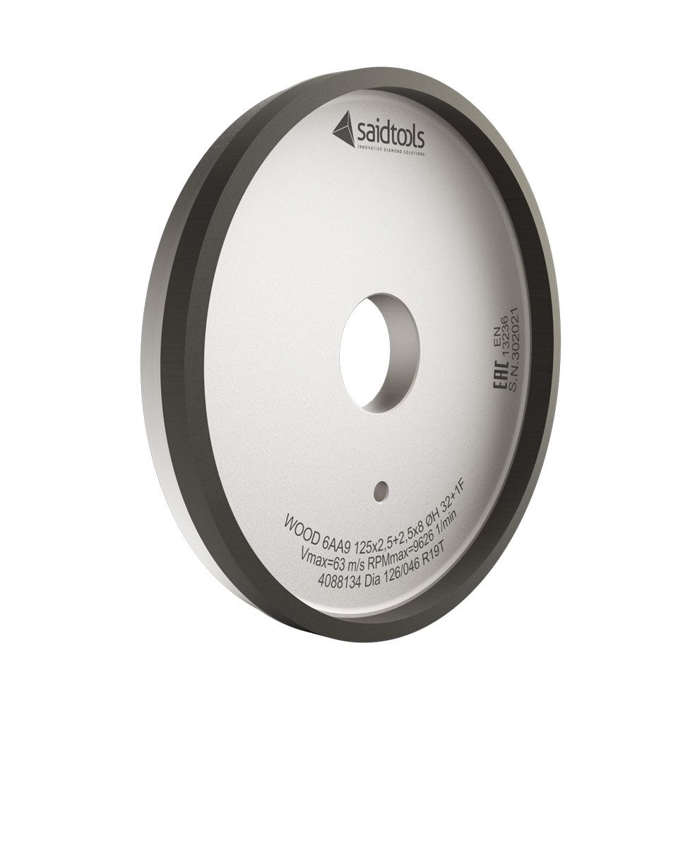Saidtools - 6AA9 Diamond Grinding Wheel - 125mm Diam - 150/400 Grit - 25 CH Hole