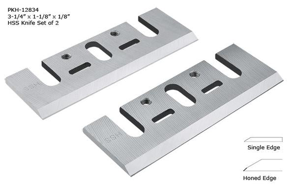 3-1/4"Ͽ½ X 1-1/8"Ͽ½ X 1/8"Ͽ½ "€Œ Hss Knife Set Of 2 For Electric Handheld Planers (Dewalt, Makita)