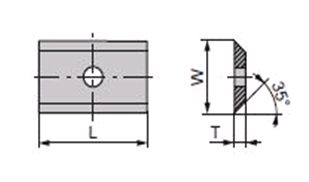 Carbide Insert Knife 30 x 12 x 2.5 Double Hole - Box of 10