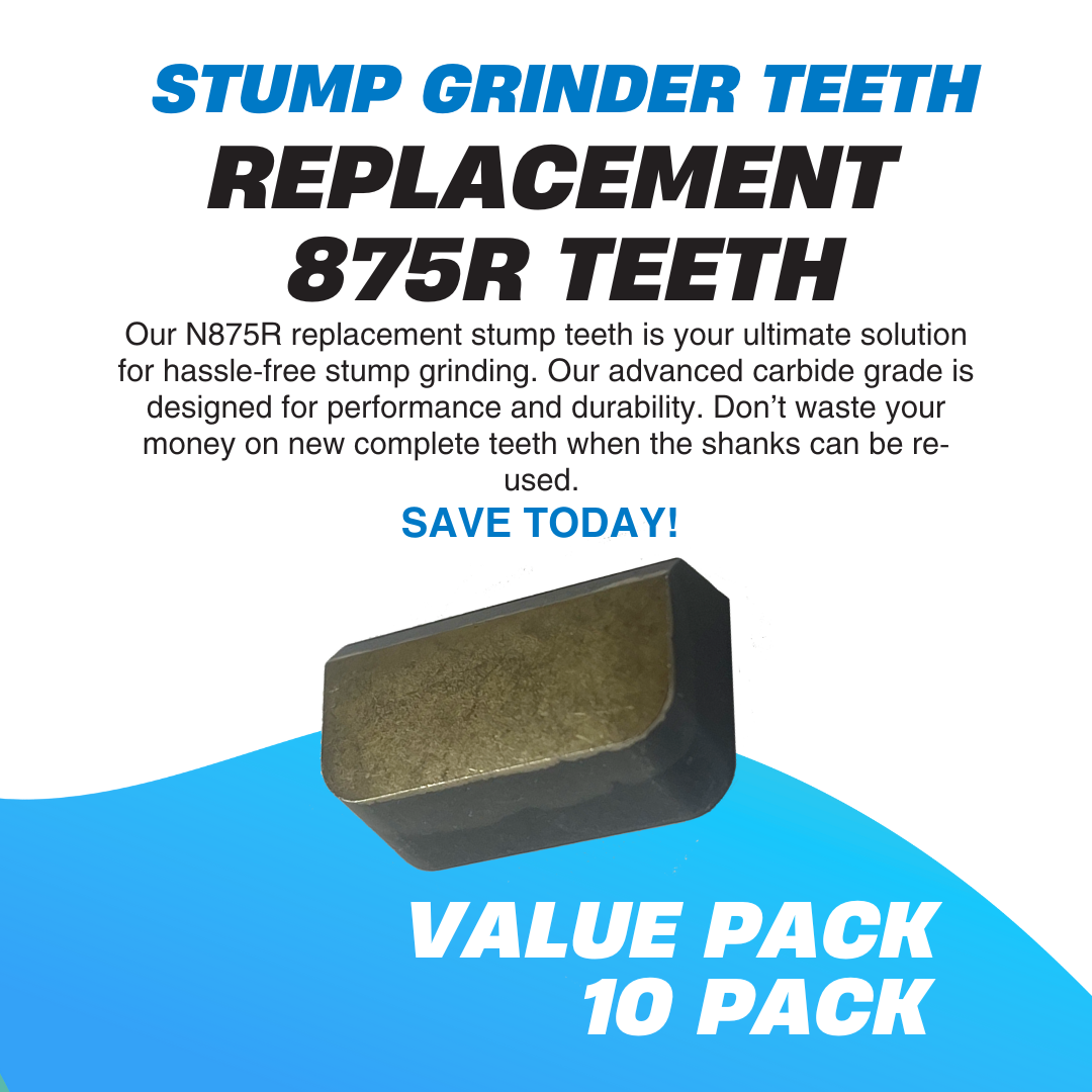 50-PACK N875R Stump Cutter Carbide .875 x .300 x 500 - With Silver Solder