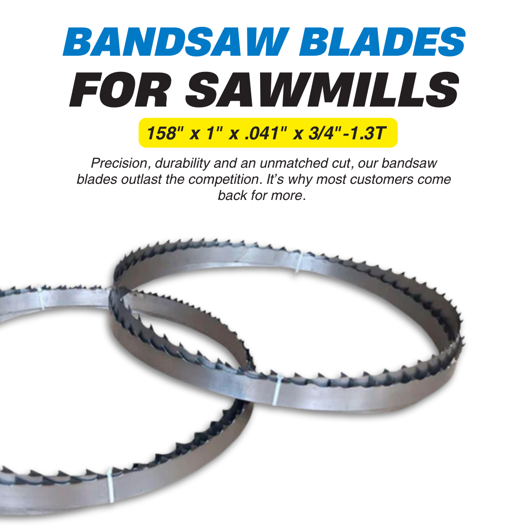 158" x 1" x .041" x 3/4"-1.3T Bandsaw Blades (Box of 12)