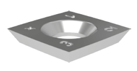 Carbide Insert Knife BYRD SHELIX STYLE Inserts 15 x 15 X 2.5 Single Hole - Box of 10